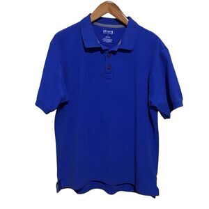 Duluth Trading Co Blue Cotton Polo Shirt‎ L